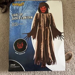 Spirit Brown Light-Up Jack-O-Lantern Kids Costume